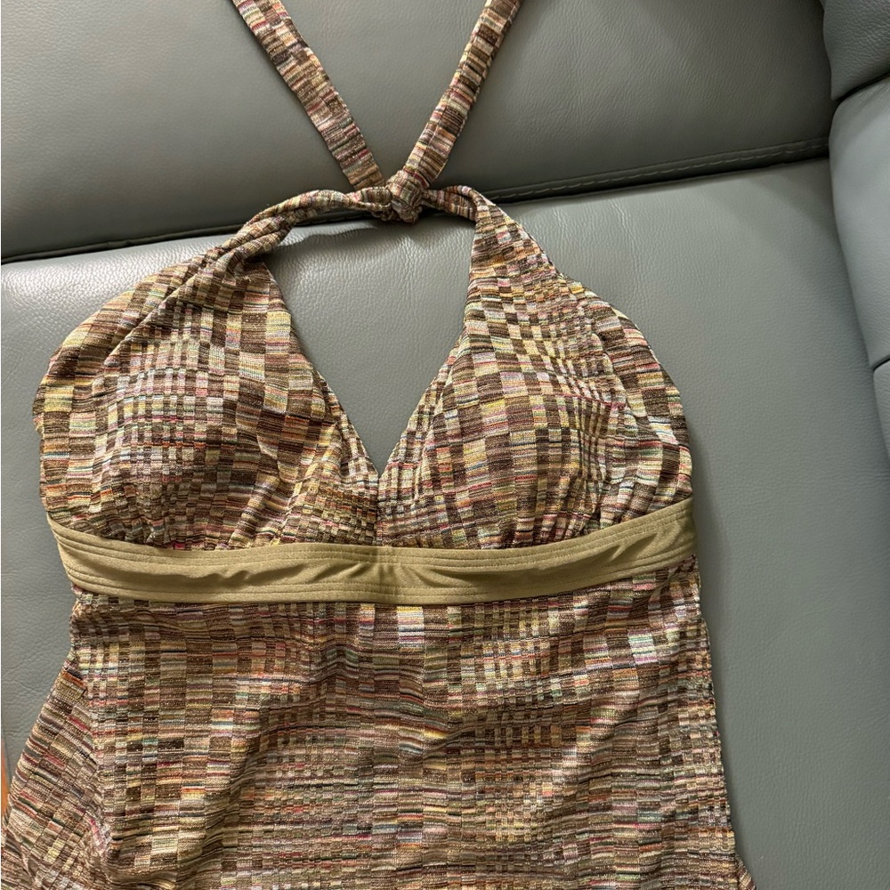Aerin Multicolor Halter Top Bathing Suit